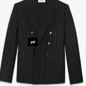 Saint Laurent Paris Wool Stripe Blazer Size 34